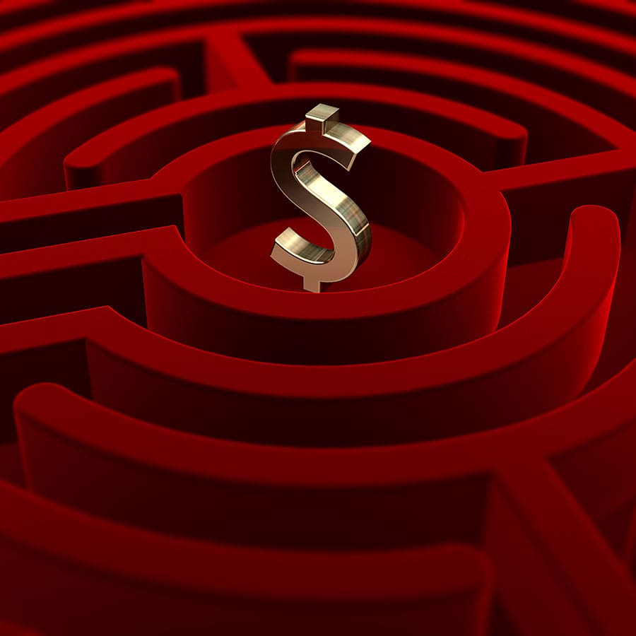 Dollar sign inside a maze Dollar sign inside a maze