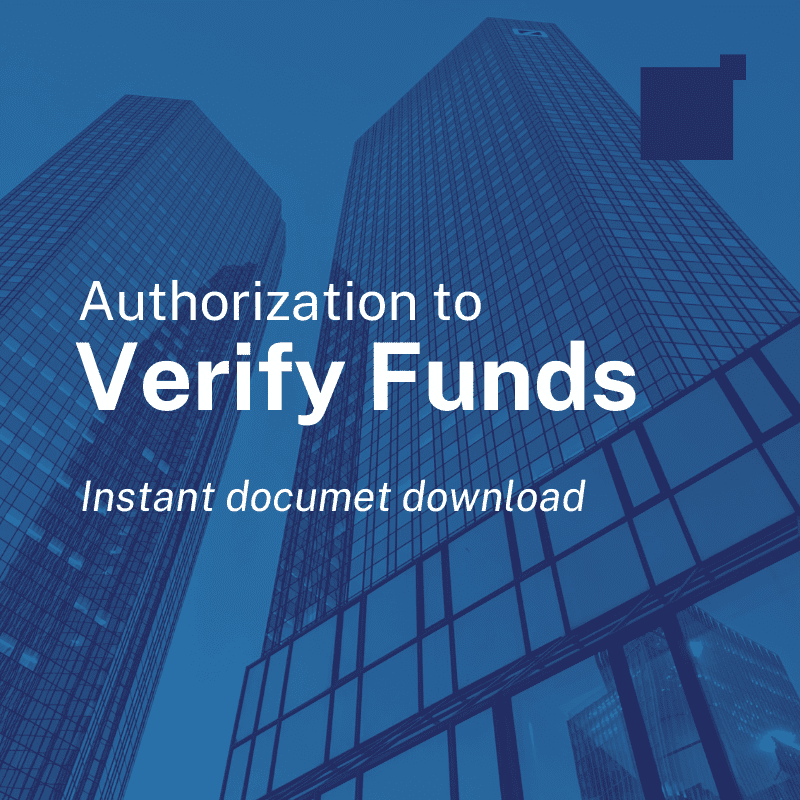Authorization to Verify Funds Document